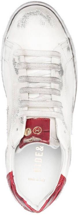 Hide&Jack Sneakers met gerafeld-effect Wit