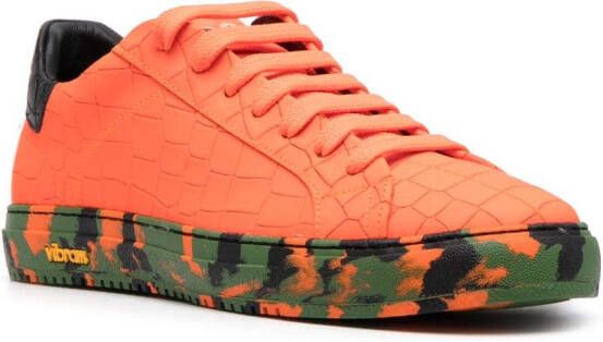 Hide&Jack Sneakers met krokodillen-reliëf Oranje