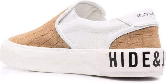 Hide&Jack Fuji Croco sneakers Beige