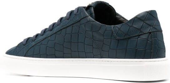 Hide&Jack Sneakers met krokodillenleer-effect Blauw