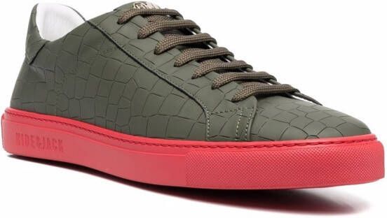 Hide&Jack Sneakers met krokodillenleer-effect Groen
