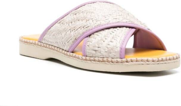 Hogan 660 raffia slippers Paars