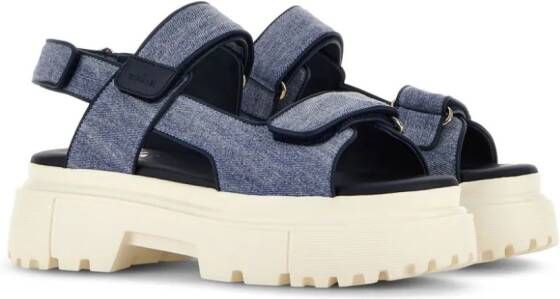 Hogan Denim sandalen Blauw