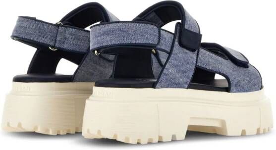 Hogan Denim sandalen Blauw