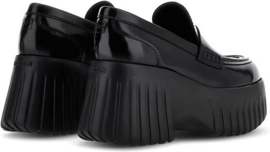 Hogan H-Stripes loafers met plateauzool Zwart