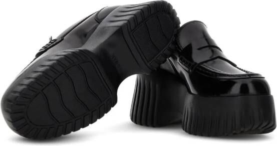 Hogan H-Stripes loafers met plateauzool Zwart