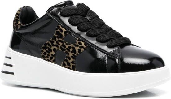Hogan H483 sneakers met luipaardprint Zwart