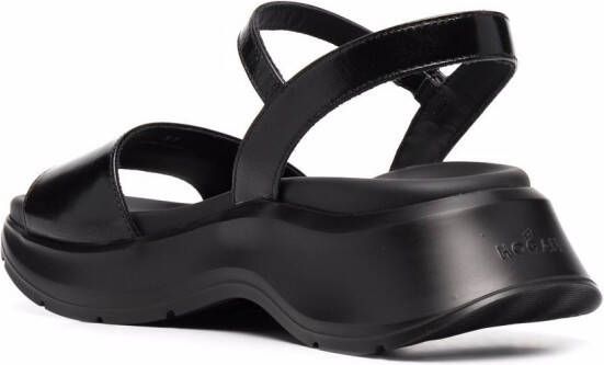 Hogan H585 sandalen met chunky zool Zwart