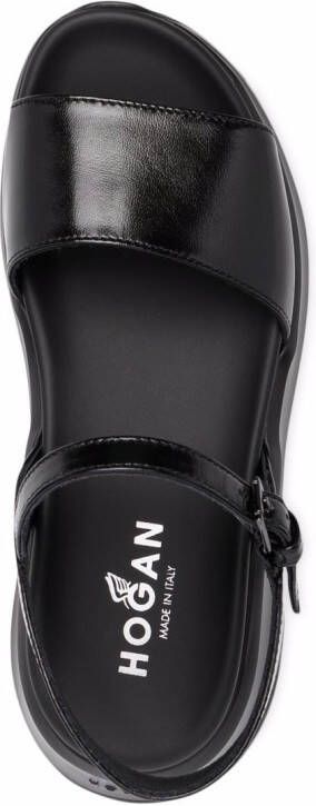 Hogan H585 sandalen met chunky zool Zwart