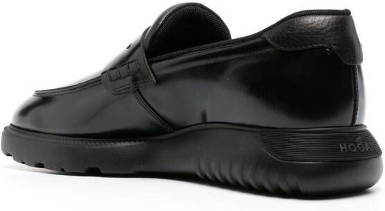Hogan H600 loafers met logo-reliëf Zwart