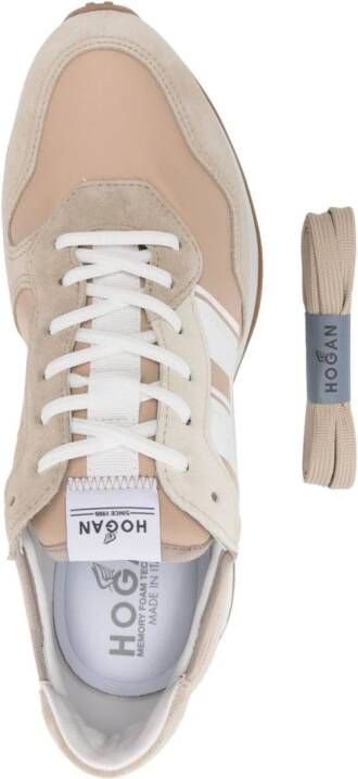 Hogan H601 sneakers met vlakken Beige