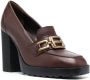 Hogan H623 loafers met 85 mm hak Bruin - Thumbnail 2