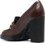 Hogan H623 loafers met 85 mm hak Bruin - Thumbnail 3