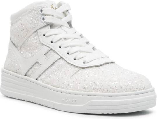 Hogan H630 sneakers met glitter Wit