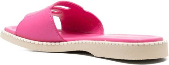 Hogan H638 leren sandalen Roze