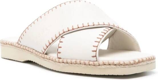 Hogan H660 leren sandalen Beige