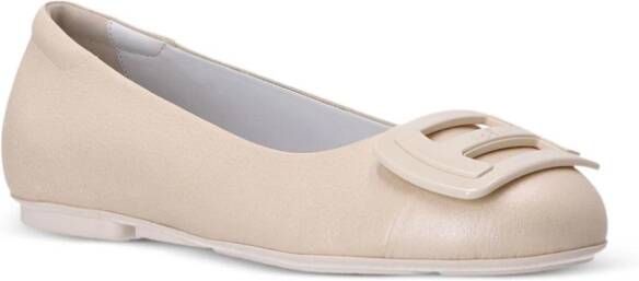 Hogan H661 lakleren ballerina's Beige