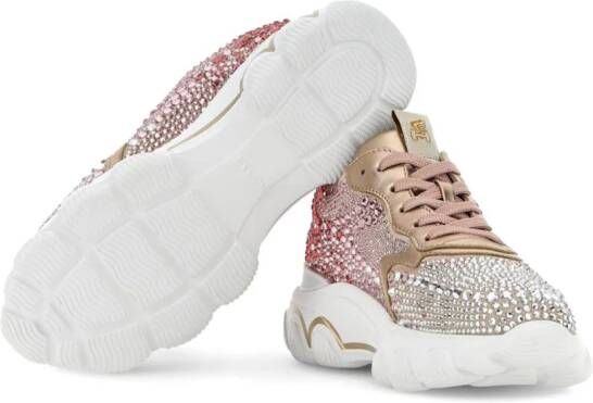 Hogan Hyperactive sneakers verfraaid met stras Roze