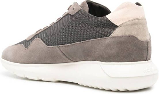 Hogan Interactive leren sneakers met vlakken Bruin