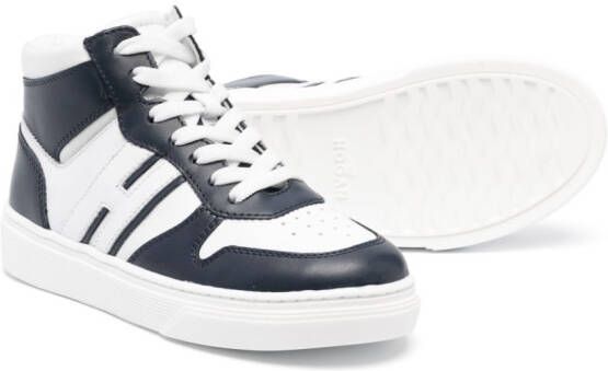 Hogan Kids Sneakers met colourblocking Blauw