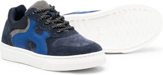 Hogan Kids Sneakers met logo-reliëf Blauw