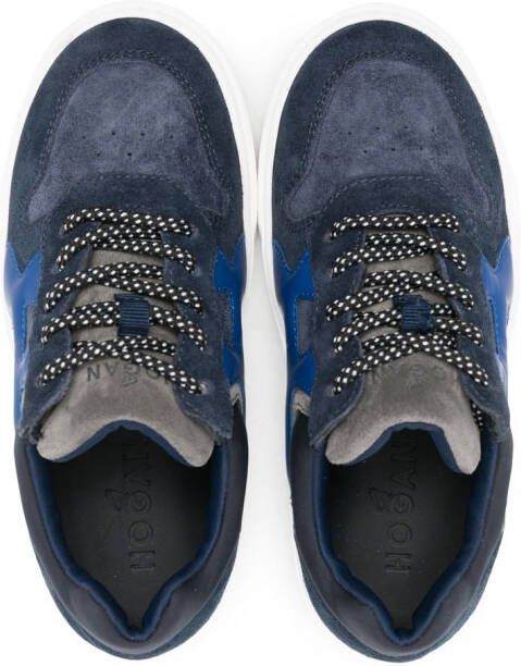 Hogan Kids Sneakers met logo-reliëf Blauw