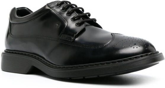 Hogan Oxford leren veterschoenen Zwart