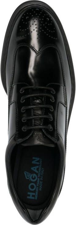 Hogan Oxford leren veterschoenen Zwart