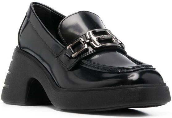 Hogan Leren loafers Zwart