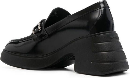 Hogan Leren loafers Zwart