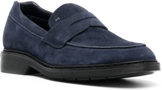 Hogan Loafers met geborsteld-effect Blauw