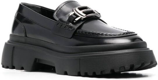 Hogan Loafers met plateauzool Zwart