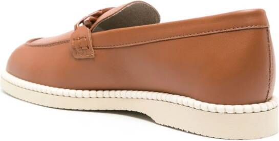 Hogan Leren loafers Bruin