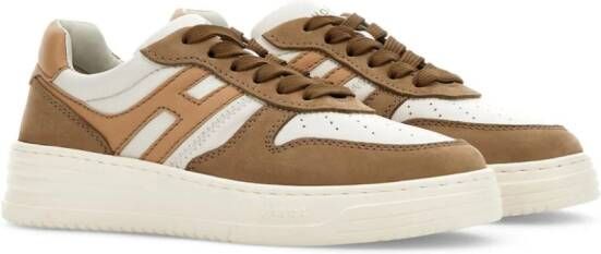 Hogan Leren sneakers Bruin