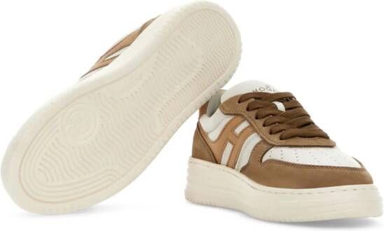 Hogan Leren sneakers Bruin