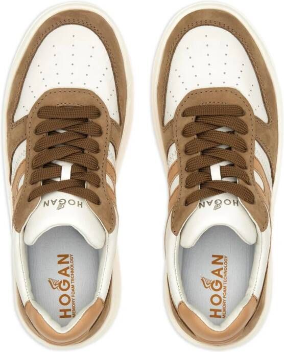 Hogan Leren sneakers Bruin