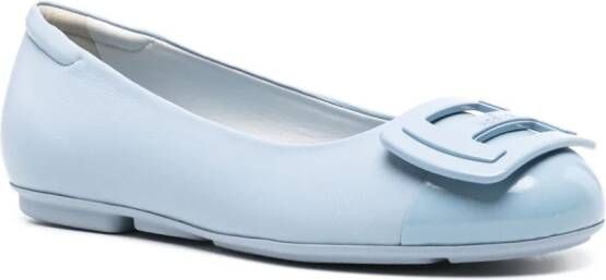 Hogan Ballerina pumps met logo Blauw