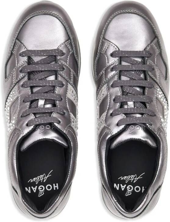 Hogan Maxi H222 sneakers met plateauzool Zilver