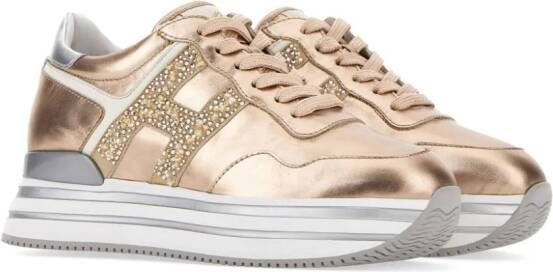 Hogan Midi sneakers met plateauzool Goud