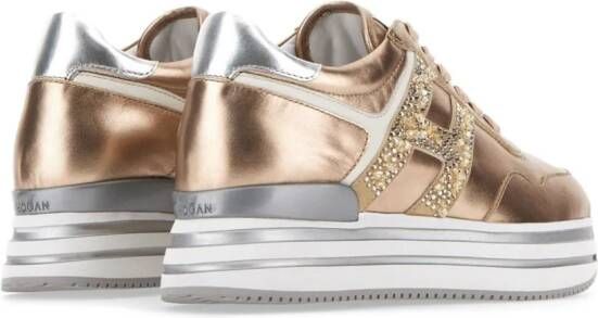 Hogan Midi sneakers met plateauzool Goud