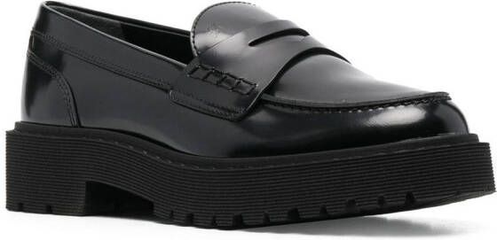 Hogan Penny loafers met plateauzool Zwart