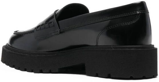 Hogan Penny loafers met plateauzool Zwart