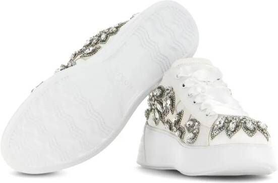 Hogan Rebel sneakers verfraaid met kristallen Wit