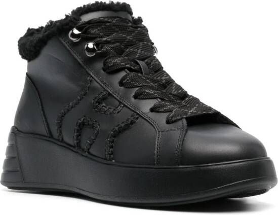 Hogan Rebel leren sneakers Zwart