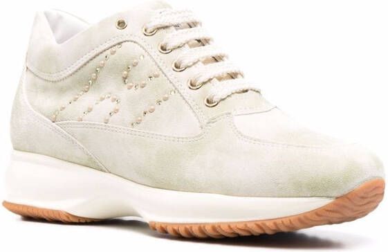 Hogan Sneakers met logopatch Beige