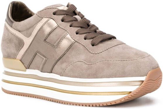 Hogan Sneakers met plateauzool Bruin