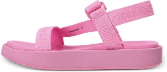 HUGO Emma sandalen met klittenband Roze