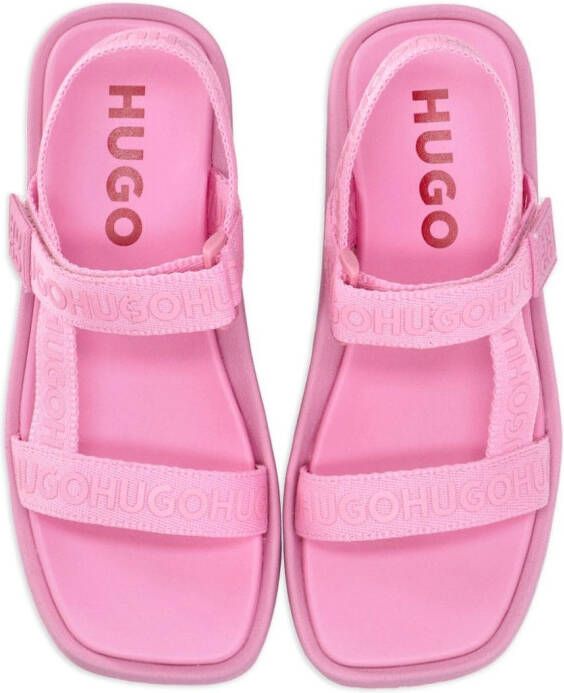 HUGO Emma sandalen met klittenband Roze