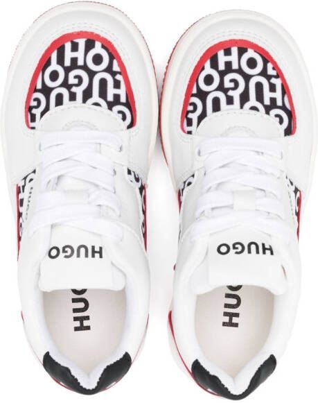 HUGO KIDS Sneakers met logoprint Wit