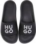 HUGO Slippers met logo-reliëf Zwart - Thumbnail 4